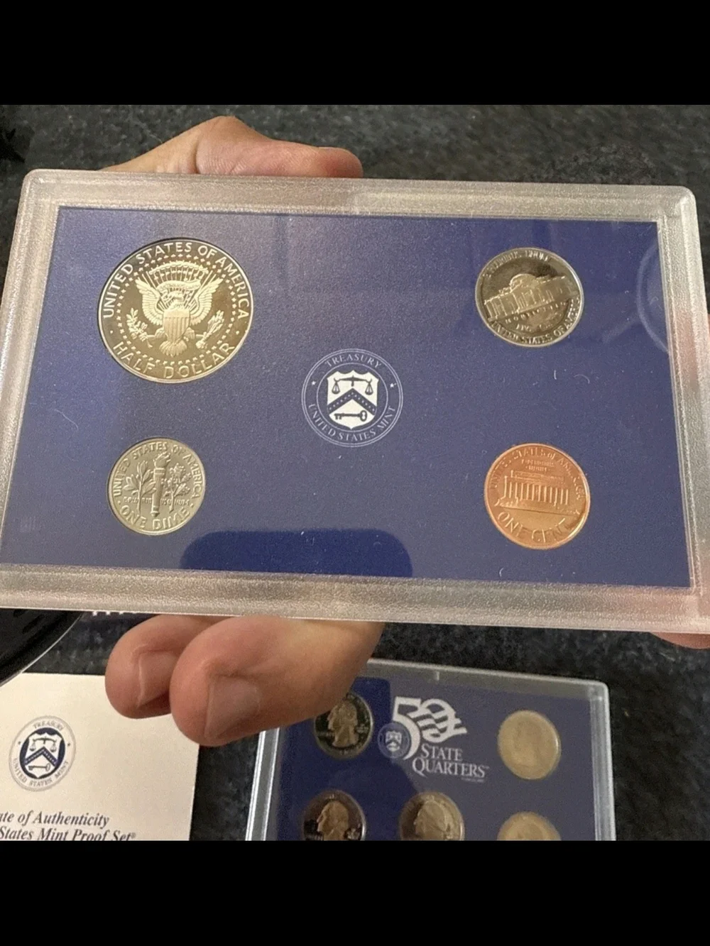 1999 Proof Set - Blue and White Packaging